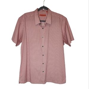 Tori Richard Red Floral Print Hawaiian Button Down Shirt Size Large